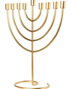 Online Beliani Portacandele AMORA Metallo 50 cm Oro