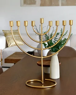 Online Beliani Portacandele AMORA Metallo 50 cm Oro