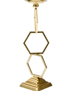 Discount Beliani Portacandele ARDEE Metallo 44 cm Oro