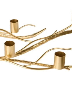 Best Beliani Portacandele ARRENTELA Metallo 10 cm Oro