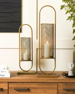 Best Beliani Portacandele BOHOL Metallo 53 cm Oro