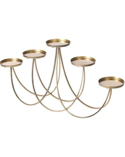 Best Beliani Portacandele BUARAN Metallo 38 cm Oro