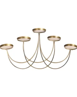 Best Beliani Portacandele BUARAN Metallo 38 cm Oro