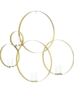 Online Beliani Portacandele da parete BURU Metallo 80 cm Oro