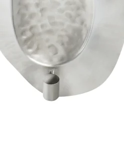 Beliani Portacandele da parete PENICHE Metallo 60 cm Argento