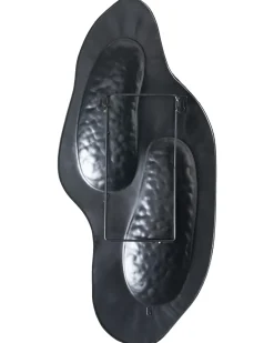Beliani Portacandele da parete PENICHE Metallo 60 cm Argento