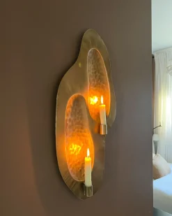 Best Beliani Portacandele da parete PENICHE Metallo 60 cm Oro