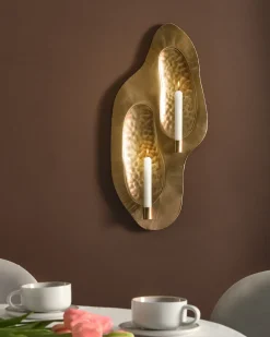 Best Beliani Portacandele da parete PENICHE Metallo 60 cm Oro