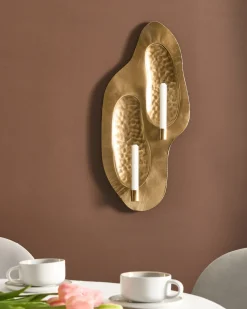 Best Beliani Portacandele da parete PENICHE Metallo 60 cm Oro