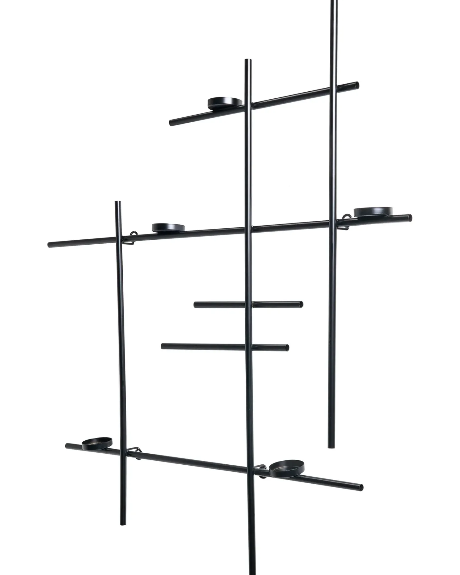 Beliani Portacandele da parete PORTO 74 cm Nero
