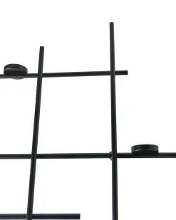Beliani Portacandele da parete PORTO 74 cm Nero