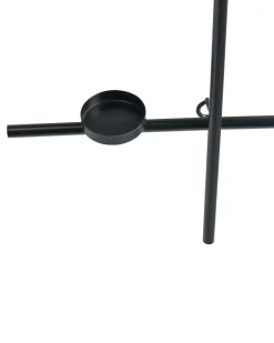 Beliani Portacandele da parete PORTO 74 cm Nero