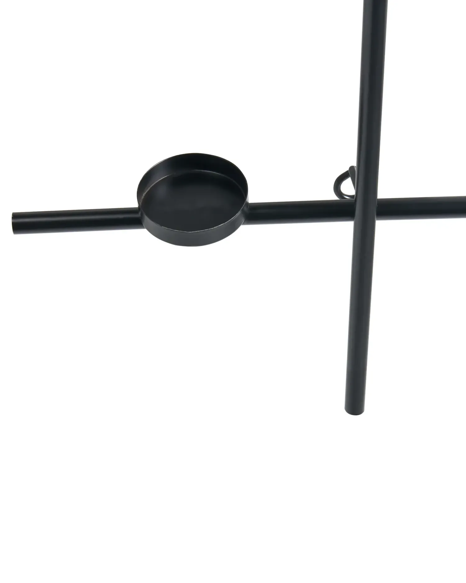 Beliani Portacandele da parete PORTO 74 cm Nero