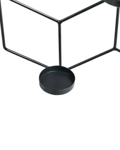 New Beliani Portacandele da parete TAROUCA Metallo 31 cm Nero