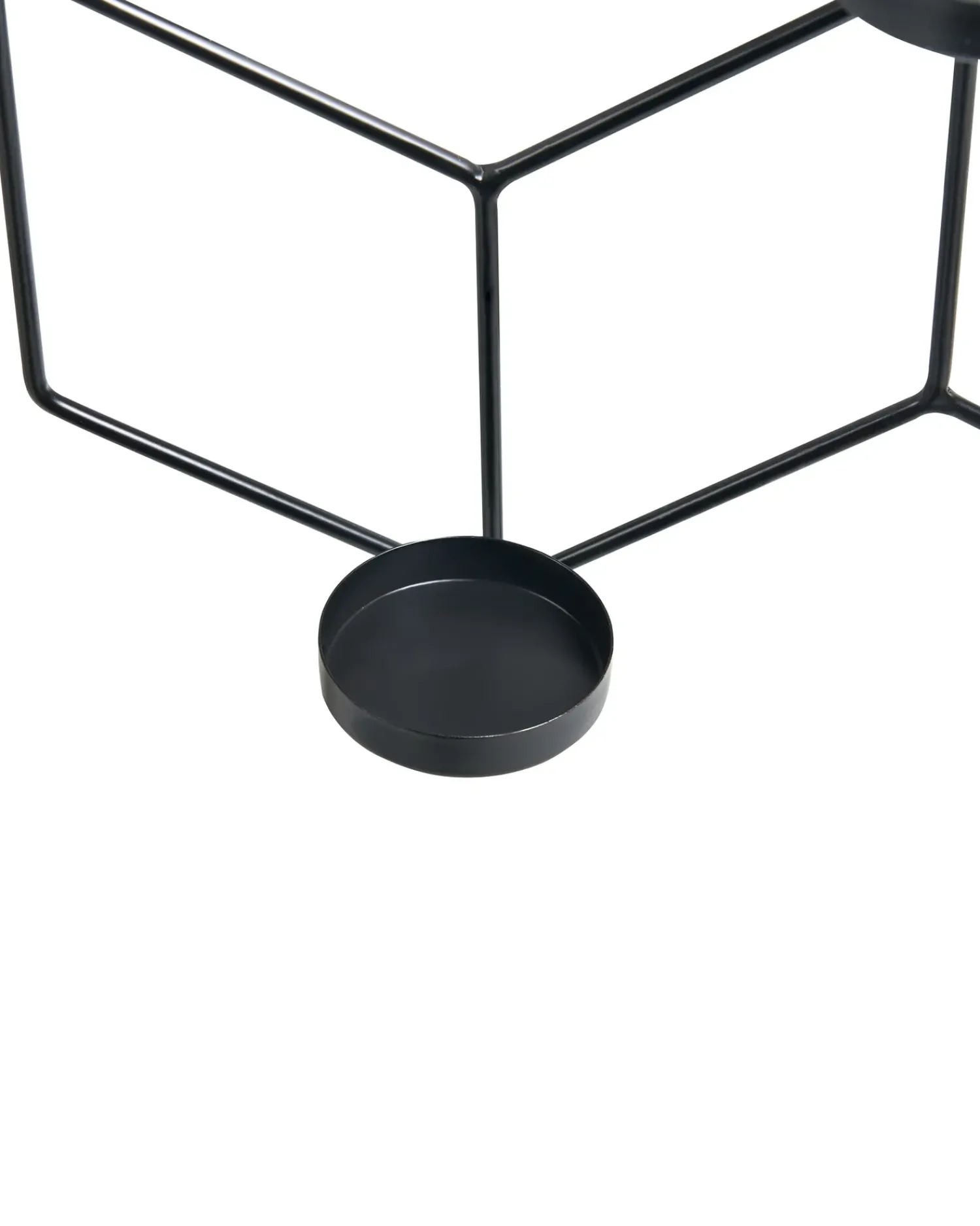 New Beliani Portacandele da parete TAROUCA Metallo 31 cm Nero