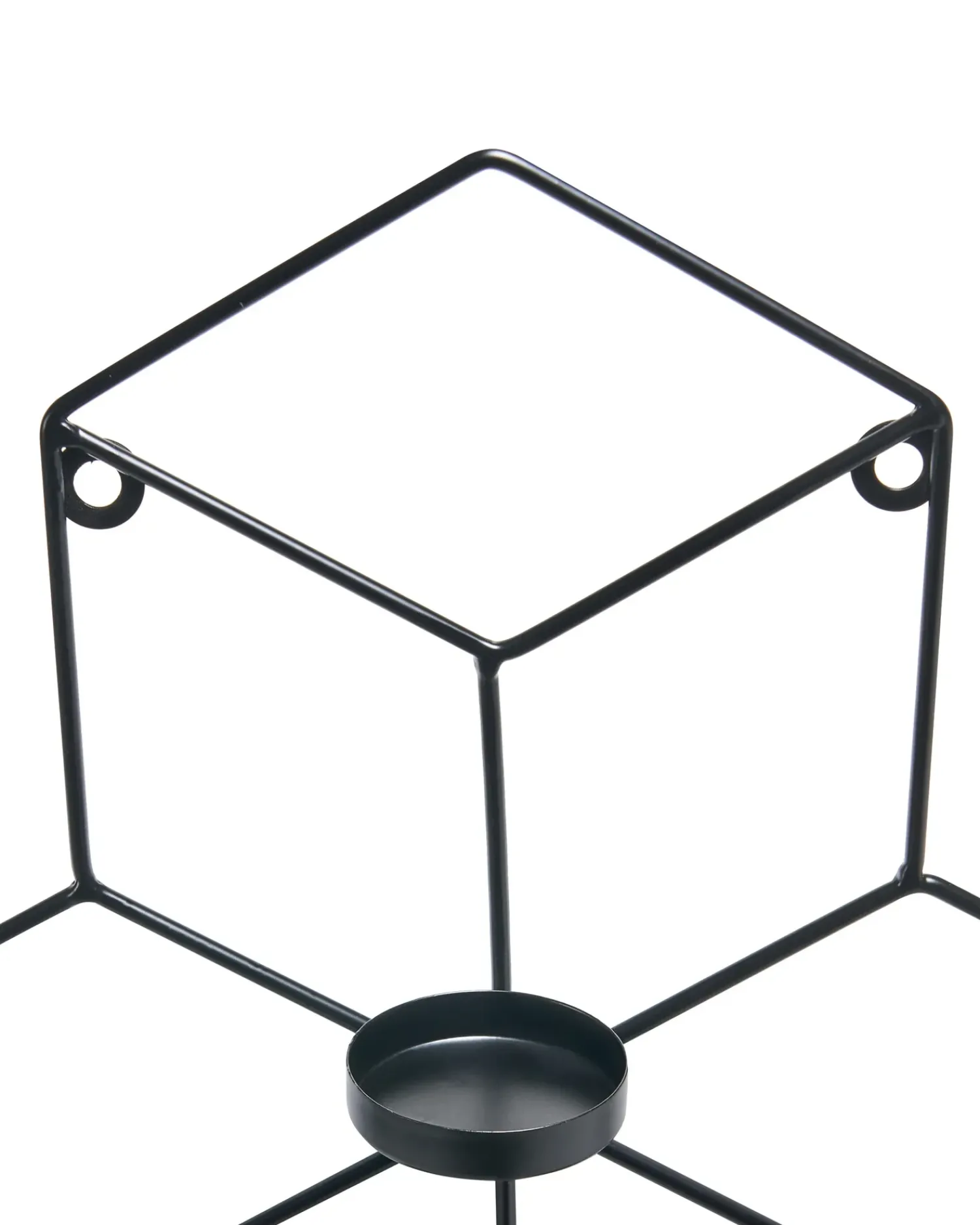 New Beliani Portacandele da parete TAROUCA Metallo 31 cm Nero