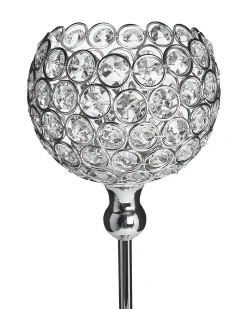 Online Beliani Portacandele ESTERNAY Metallo 27 cm Argento