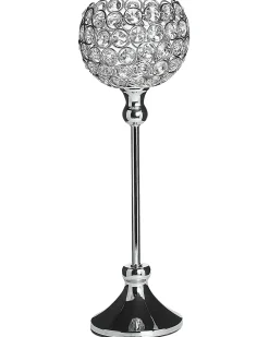 Online Beliani Portacandele ESTERNAY Metallo 27 cm Argento