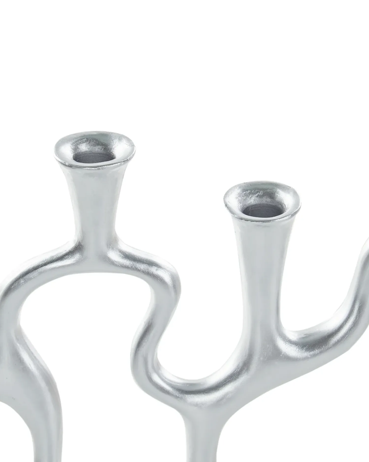 Clearance Beliani Portacandele FAMOES Metallo 41 cm Argento