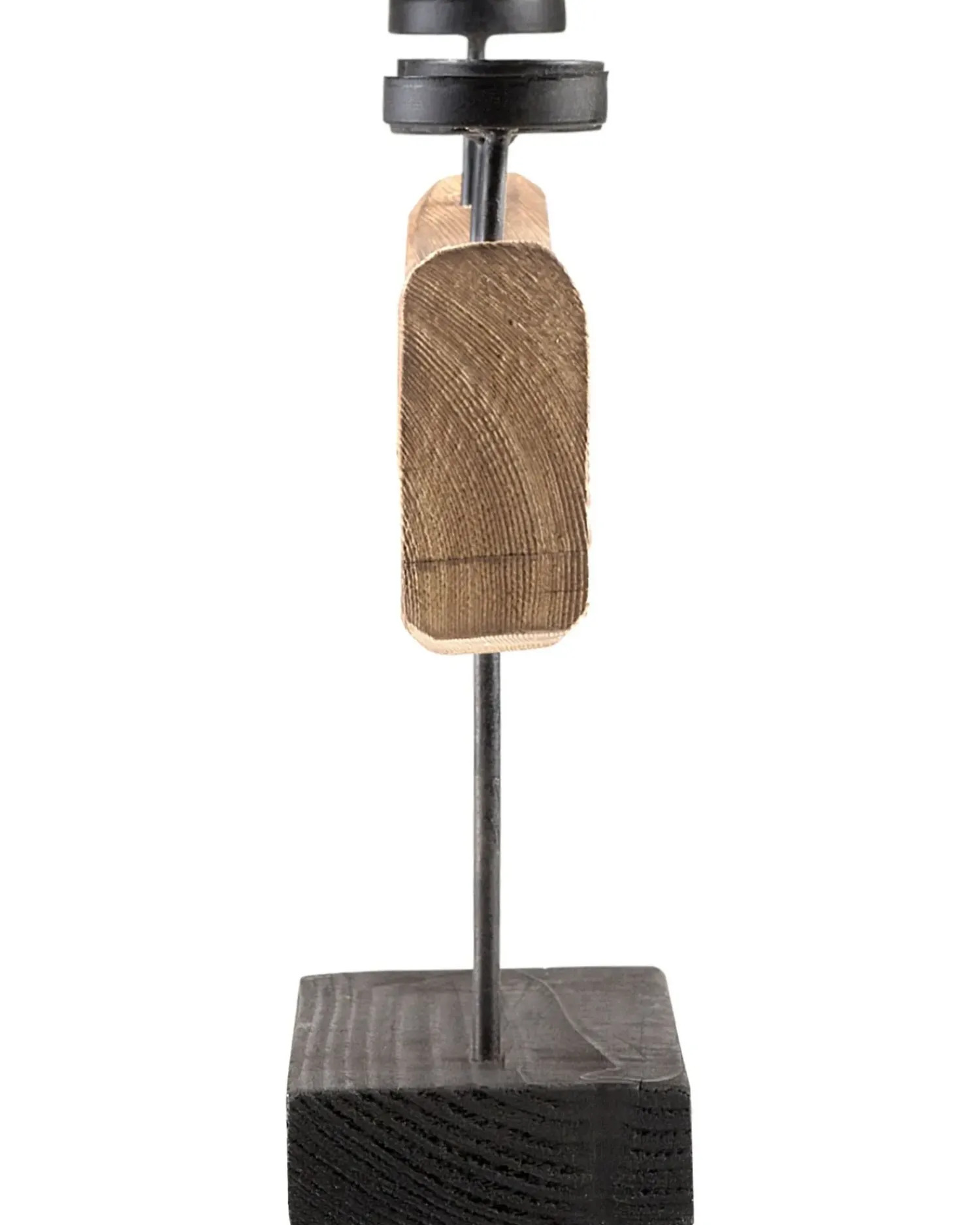 Discount Beliani Portacandele GUATEMALA Legno di pino 36 cm Marrone Marrone Nero