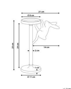 Beliani Portacandele KOSOR Metallo 25 cm Oro