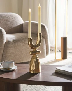 Discount Beliani Portacandele KRADENIK Metallo 33 cm Oro