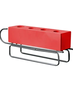 Sale Beliani Portacandele KUHMO Rosso Metallo Bianco Rosso