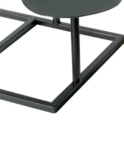 Outlet Beliani Portacandele LAMEGO Metallo 23 cm Nero
