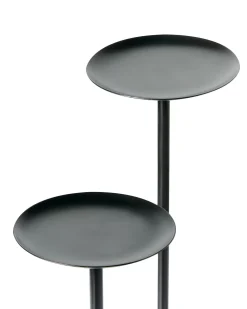 Outlet Beliani Portacandele LAMEGO Metallo 23 cm Nero
