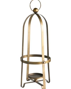 New Beliani Portacandele MARAWI Metallo 48 cm Oro