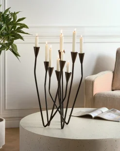 Sale Beliani Portacandele MATOSINHOS Metallo 54 cm Nero