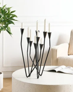 Sale Beliani Portacandele MATOSINHOS Metallo 54 cm Nero