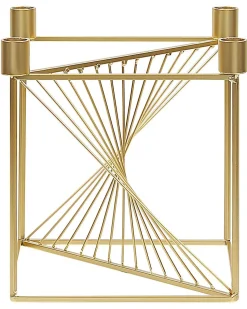 Beliani Portacandele MIND Metallo 23 cm Oro