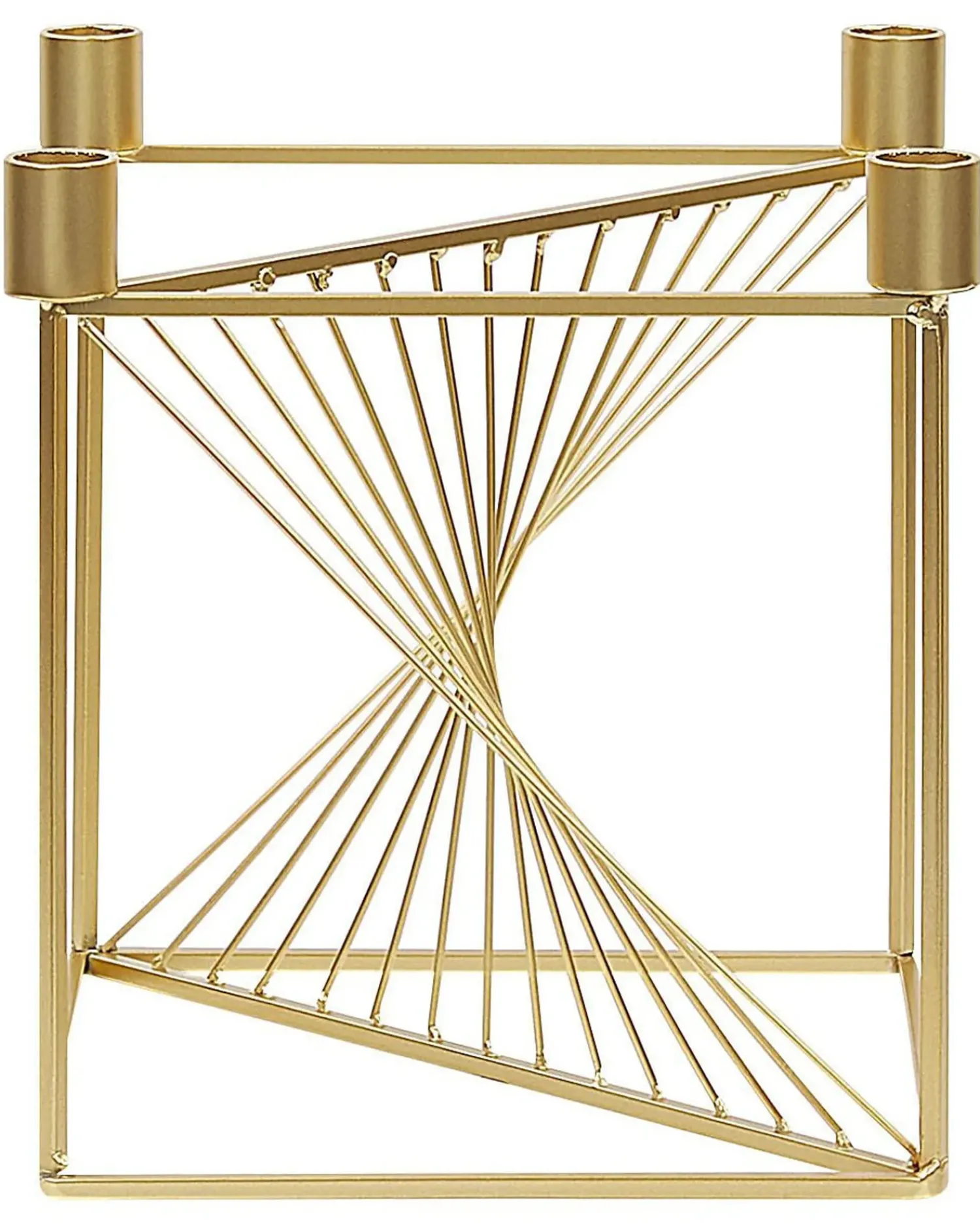 Beliani Portacandele MIND Metallo 23 cm Oro