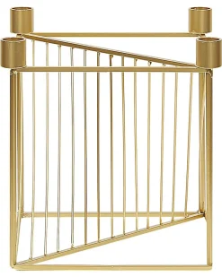 Beliani Portacandele MIND Metallo 23 cm Oro
