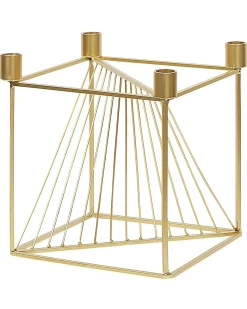 Beliani Portacandele MIND Metallo 23 cm Oro