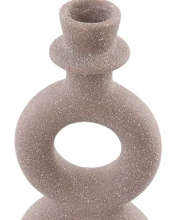 Clearance Beliani Portacandele NAOUSA Ceramica 23 cm Beige