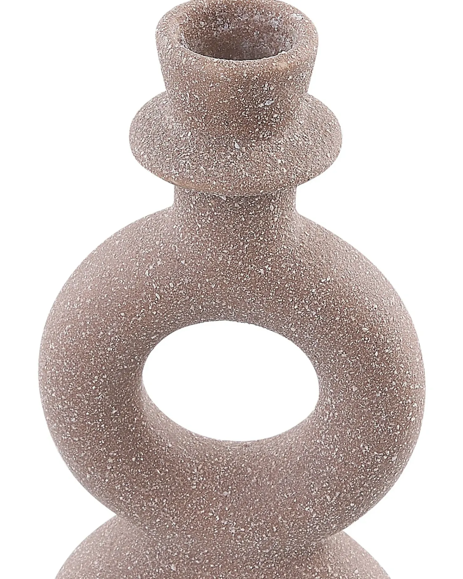 Clearance Beliani Portacandele NAOUSA Ceramica 23 cm Beige