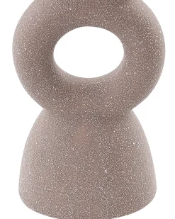Clearance Beliani Portacandele NAOUSA Ceramica 23 cm Beige