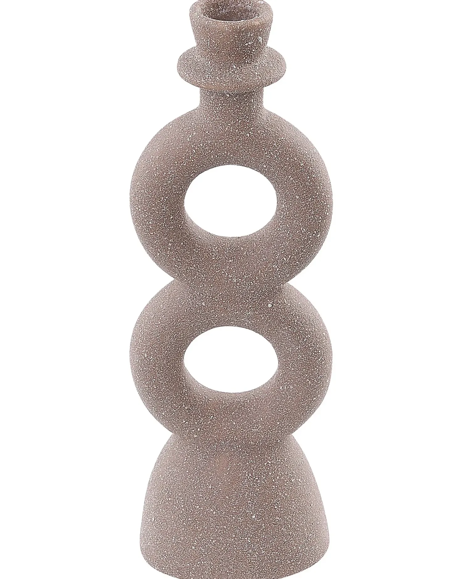 Clearance Beliani Portacandele NAOUSA Ceramica 23 cm Beige