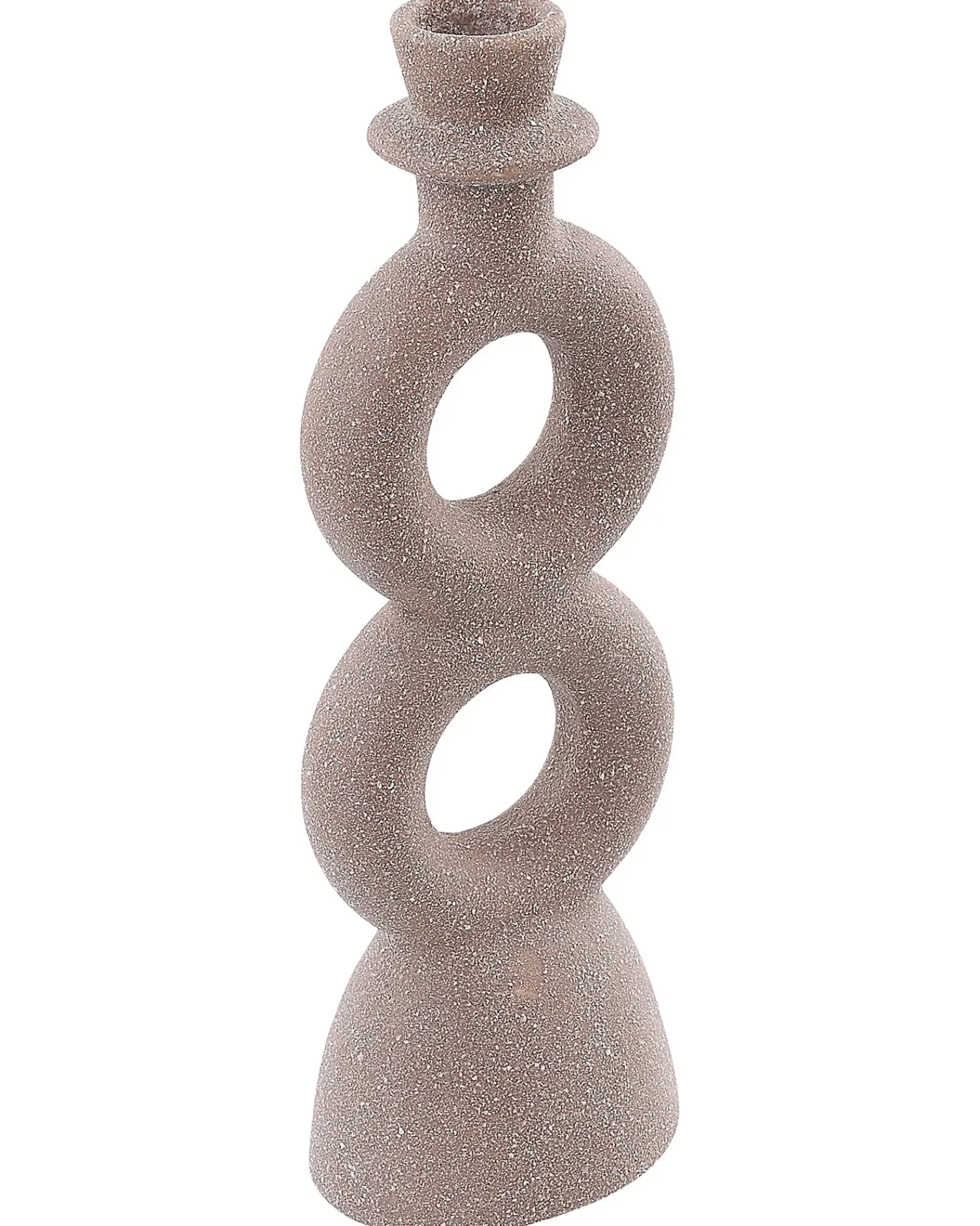 Clearance Beliani Portacandele NAOUSA Ceramica 23 cm Beige