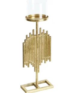 Beliani Portacandele NIAS Metallo 53 cm Oro