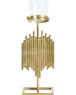 Beliani Portacandele NIAS Metallo 53 cm Oro