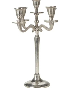 Best Beliani Portacandele PETRA Metallo 35 cm Argento