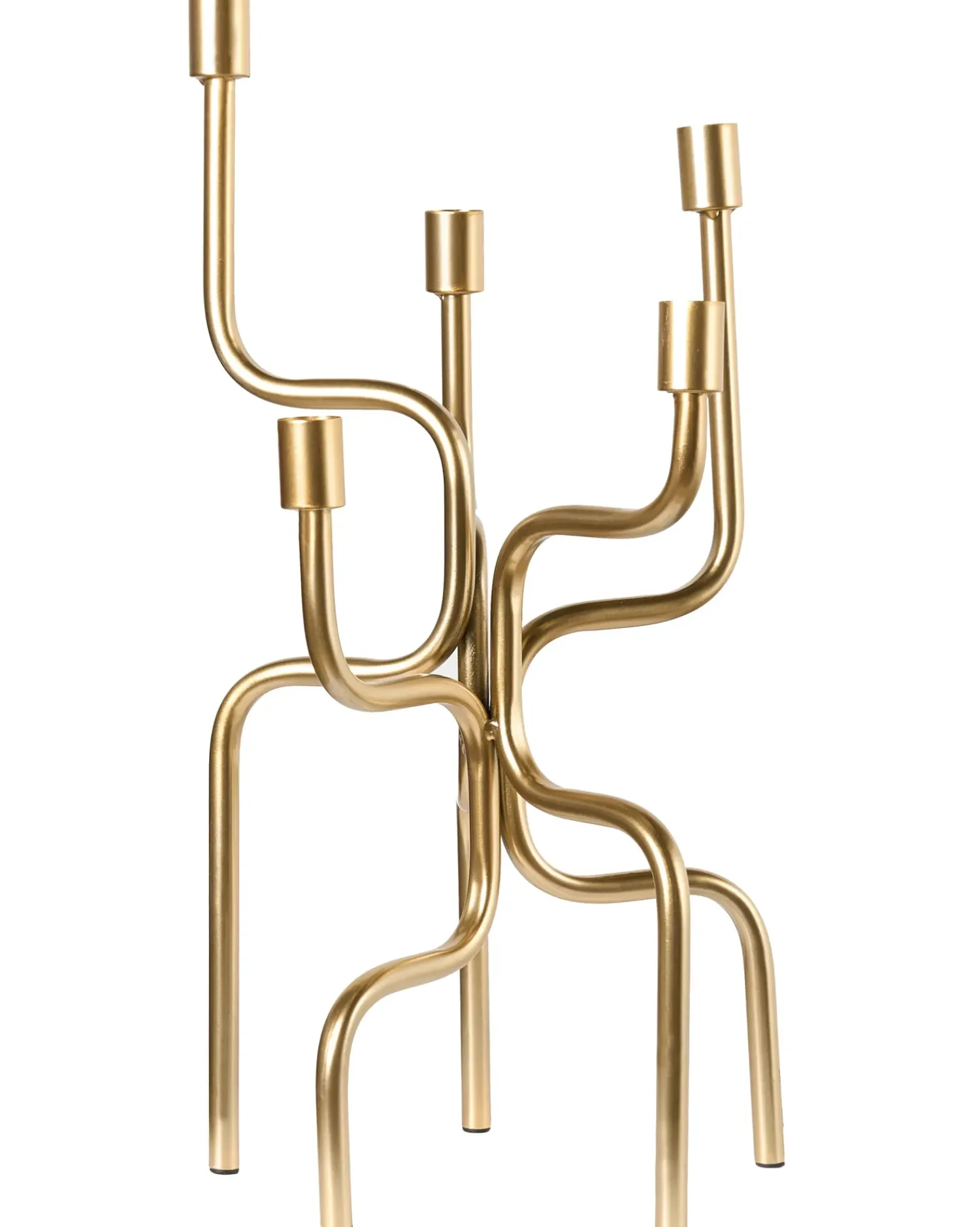 Clearance Beliani Portacandele PORRTELA Metallo 50 cm Oro