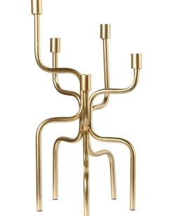 Clearance Beliani Portacandele PORRTELA Metallo 50 cm Oro