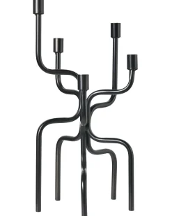 Sale Beliani Portacandele PORRTELA Metallo 50 cm Nero