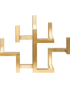 Beliani Portacandele RAPOSO Metallo 30 cm Oro