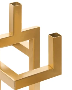 Beliani Portacandele RAPOSO Metallo 30 cm Oro