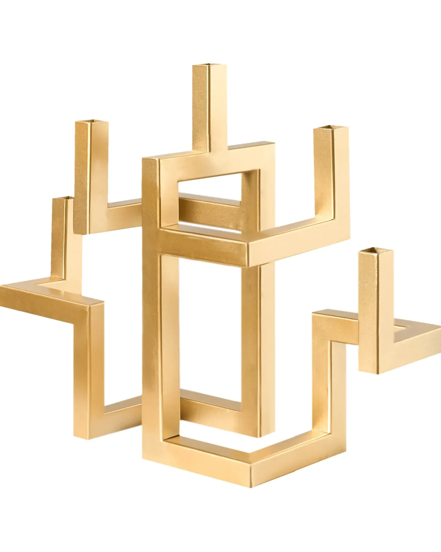 Beliani Portacandele RAPOSO Metallo 30 cm Oro